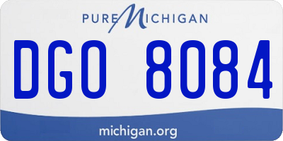 MI license plate DGO8084