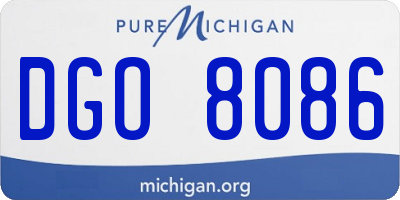 MI license plate DGO8086