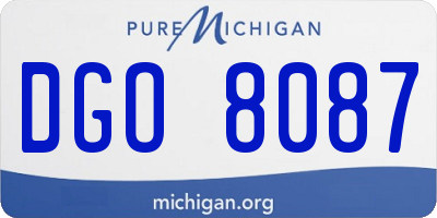 MI license plate DGO8087