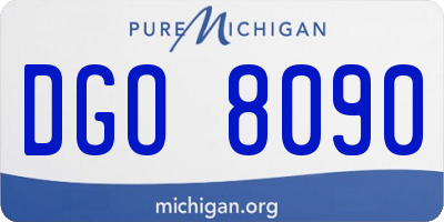 MI license plate DGO8090