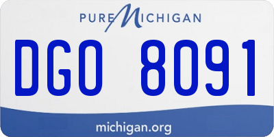 MI license plate DGO8091