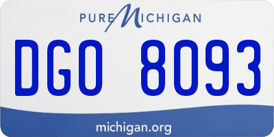 MI license plate DGO8093