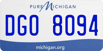 MI license plate DGO8094