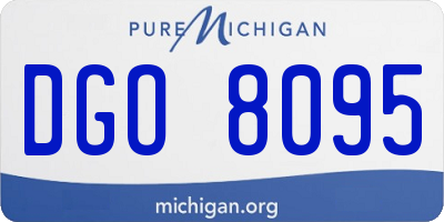 MI license plate DGO8095