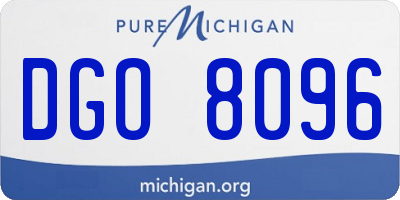 MI license plate DGO8096