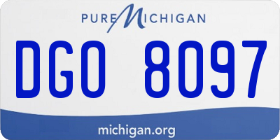 MI license plate DGO8097