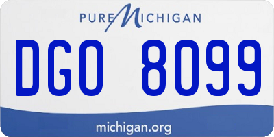 MI license plate DGO8099
