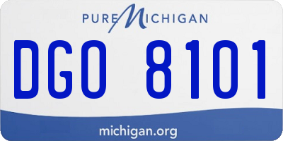 MI license plate DGO8101