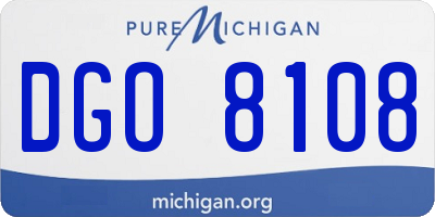 MI license plate DGO8108