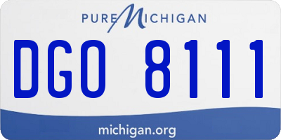 MI license plate DGO8111