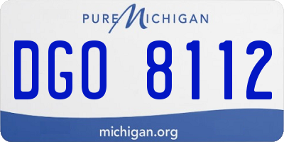 MI license plate DGO8112