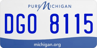 MI license plate DGO8115