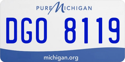 MI license plate DGO8119