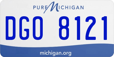 MI license plate DGO8121