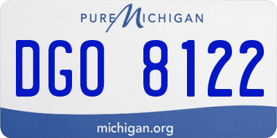 MI license plate DGO8122