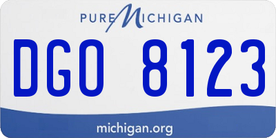 MI license plate DGO8123