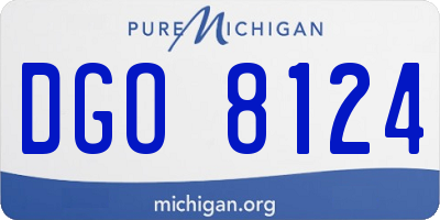 MI license plate DGO8124