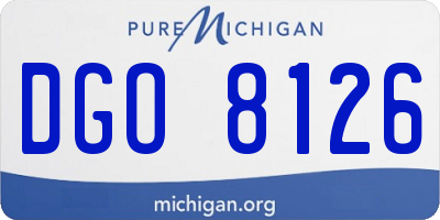 MI license plate DGO8126