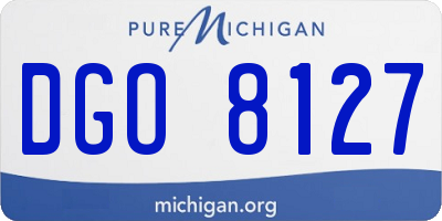 MI license plate DGO8127