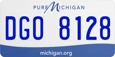 MI license plate DGO8128