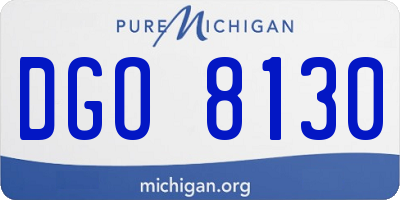 MI license plate DGO8130