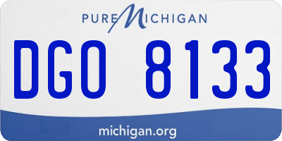 MI license plate DGO8133