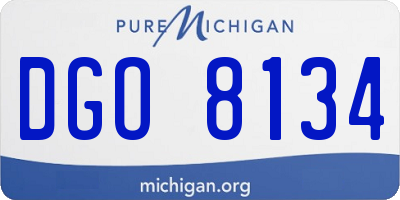 MI license plate DGO8134
