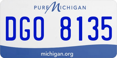 MI license plate DGO8135