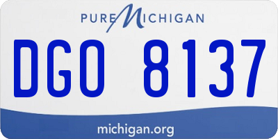 MI license plate DGO8137
