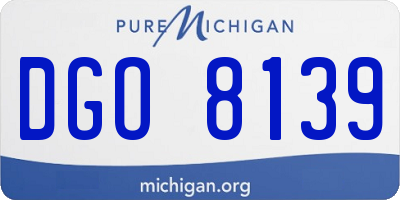 MI license plate DGO8139