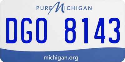 MI license plate DGO8143