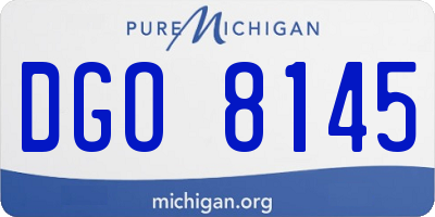 MI license plate DGO8145