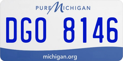 MI license plate DGO8146