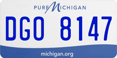 MI license plate DGO8147