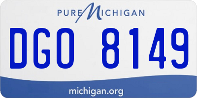 MI license plate DGO8149