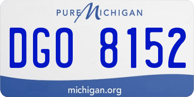 MI license plate DGO8152
