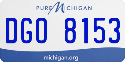 MI license plate DGO8153