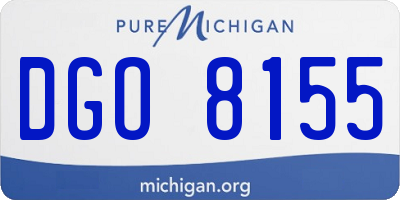 MI license plate DGO8155