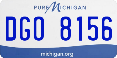 MI license plate DGO8156