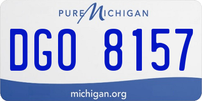 MI license plate DGO8157