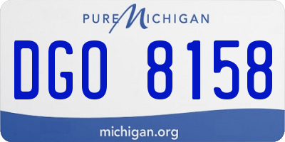 MI license plate DGO8158