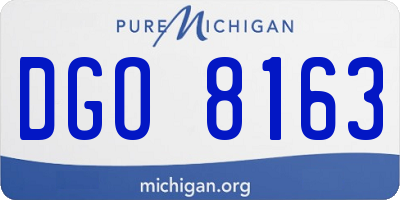 MI license plate DGO8163