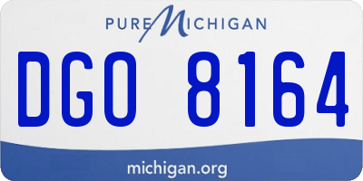 MI license plate DGO8164