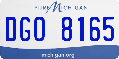 MI license plate DGO8165