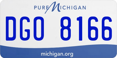 MI license plate DGO8166