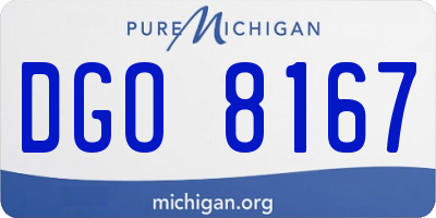 MI license plate DGO8167