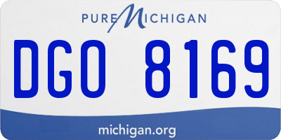 MI license plate DGO8169