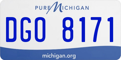 MI license plate DGO8171