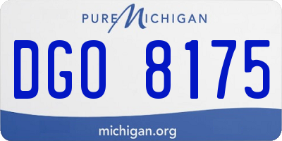 MI license plate DGO8175
