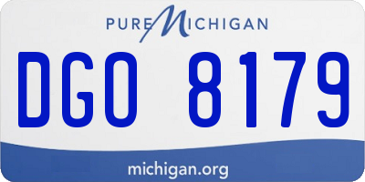 MI license plate DGO8179